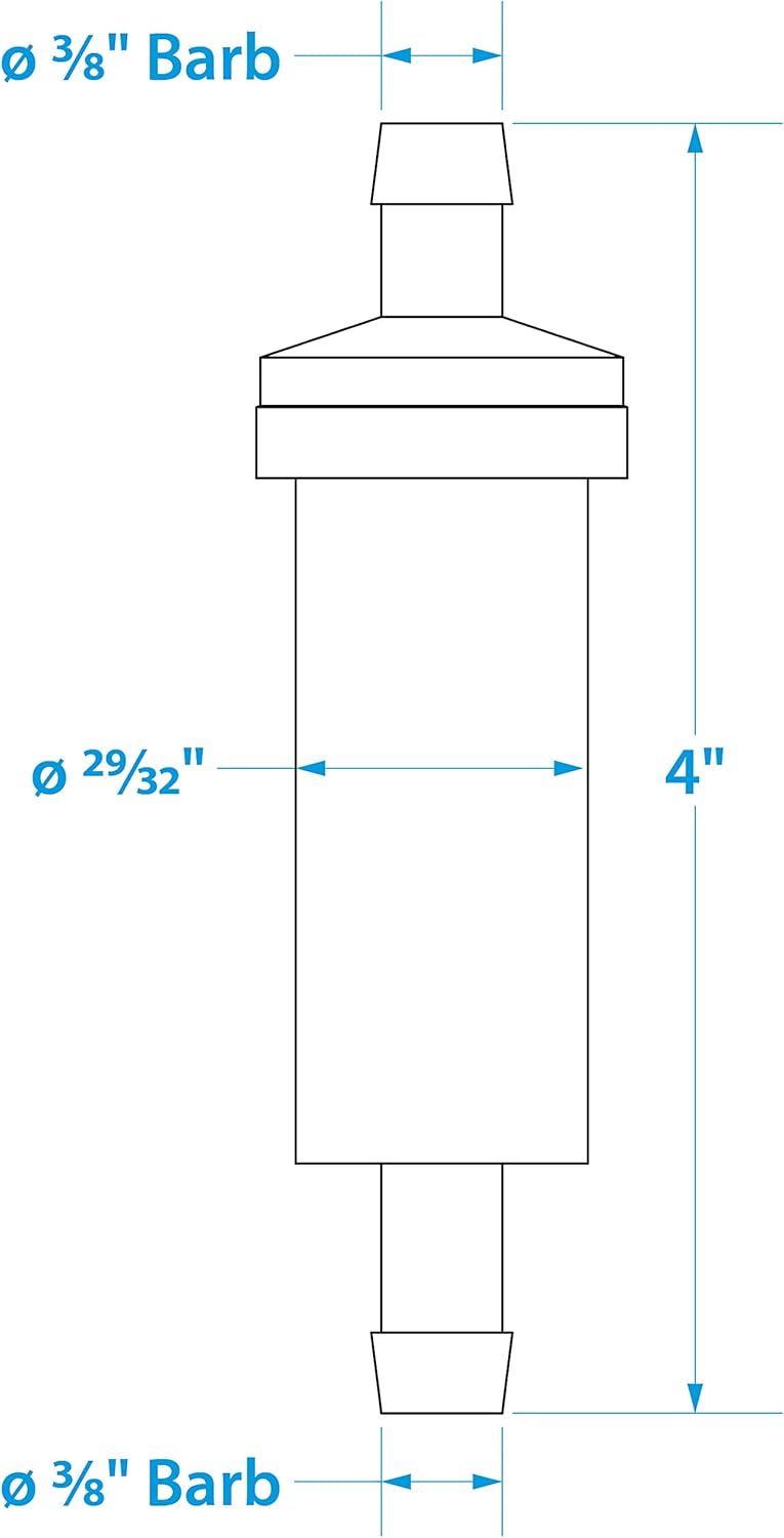 Seachoice 21121 Inline Fuel Filter Johnson/Evinrude, 3/8-Inch : Automotive Gas Filters : Sports & Outdoors