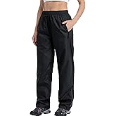 JAEZZIY Women's Rain Pants Waterproof Hiking Pants, Lightweight Windproof Rain Over Pants for Golf, Fishing, Hiking