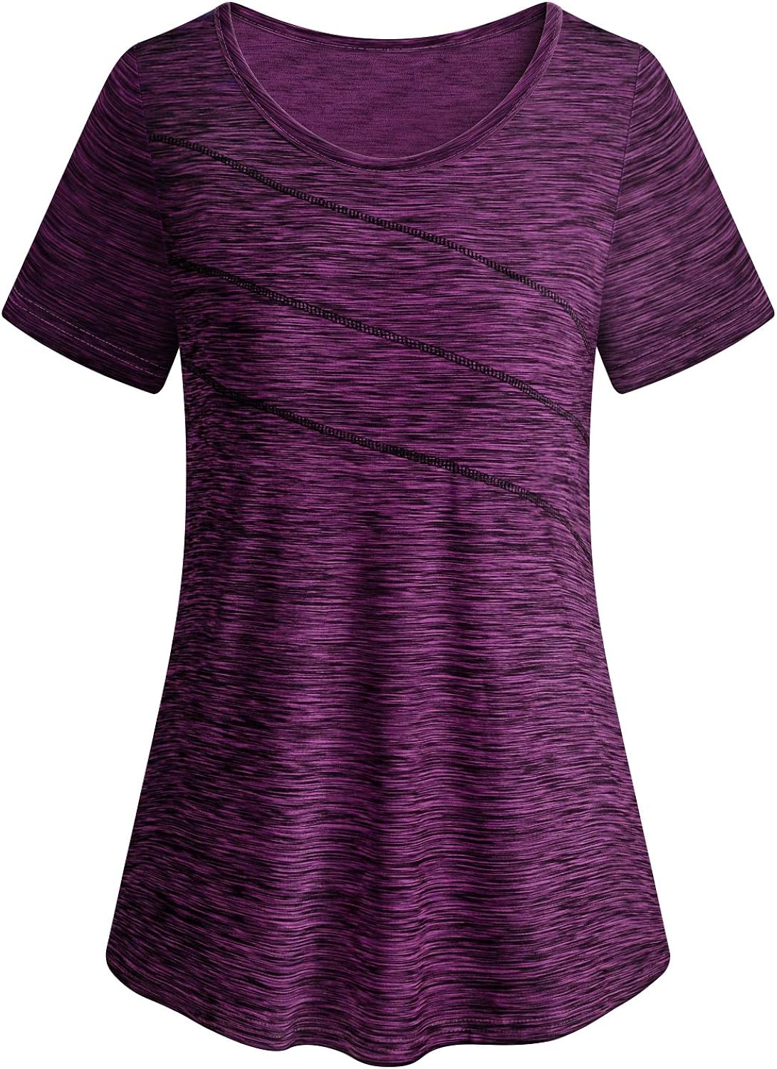 Cucuchy Womens Yoga Workout Tops Short Sleeve Crew Neck Casual Fitness Shirts at  Women’s Clothing store