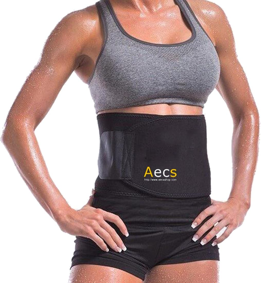 Aecs Premium Waist Trimmer for Men & Women - Workout Waist Trainer Make Sweat in Strengthen Tummy & Burn Belly Fat