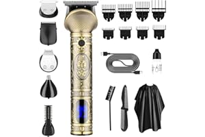 Qreeyx Beard Trimmer Kit for Men - Professional 6 in 1 Hair Clipper Trimmer, Cordless Multi Groomer, Mens Grooming Kit for Beard, Face, Body Nose Hair Facial, Electric Razor as Gifts for Him