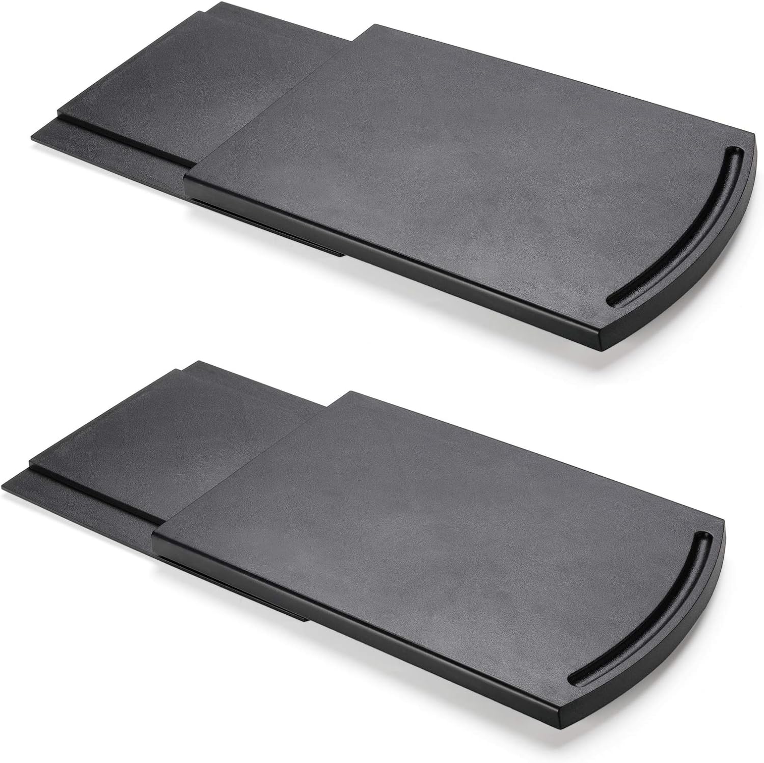 Appliance Caddy Sliding Coffee Maker Tray, 12" Coffee Pot Slider Machine Mat Under Countertop Rolling Tray for Blender Toaster with Smooth Rolling Wheels(2 Pack,Black): Kitchen & Dining