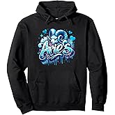 Blue Aries Zodiac Star Sign Pullover Hoodie