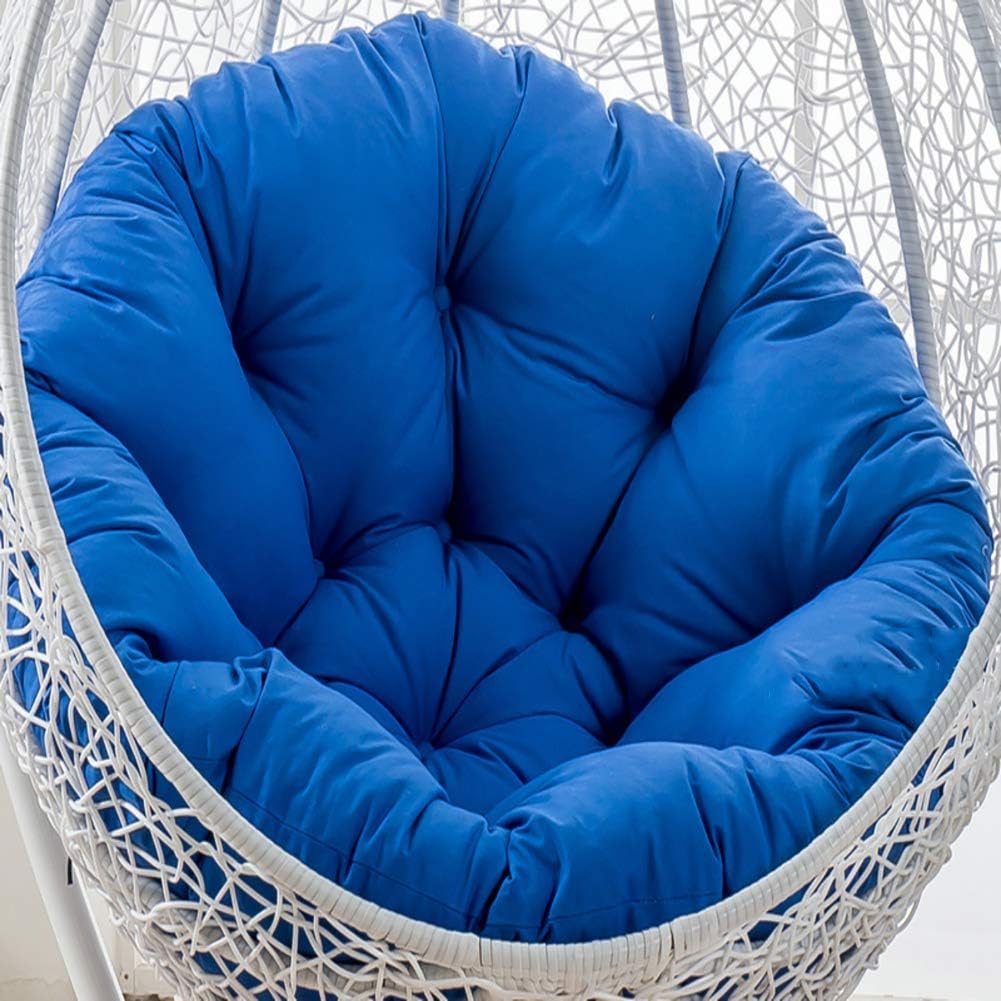 MWPO Hanging Egg Hammock Chair Cushions Without Stand,round Seat Cushion Cushion For Swing Seat Thick Nest Chair Back With Pillow-royal Blue 105x105cm(41x41inch)