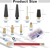 Hejo 33 PCS Bike Valve Pump Adaptor Set Brass DV/AV/SV view 2
