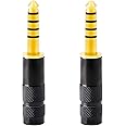 PNGKNYOCN 4.4mm 5 Pole Balanced Cable Replacement Plug,4.4mm Solder Type DIY Audio Cable Connector YOUCHENG for Headphones and Amplifiers with 4.4mm Interface(2-Pack)