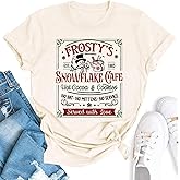 YZMI Christmas Shirts for Women Santa Holiday Short Sleeve Tops Xmas Graphic Print T Shirt