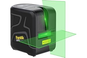 Fanttik D2 PLUS Laser Level, 100 ft Green Cross Line, Vertical Beam Spread Covers of 130°, Self Leveling Mode, 2600 mAh Built-in Rechargeable Battery, USB-C, Pulse Mode, 360° Magnetic Base