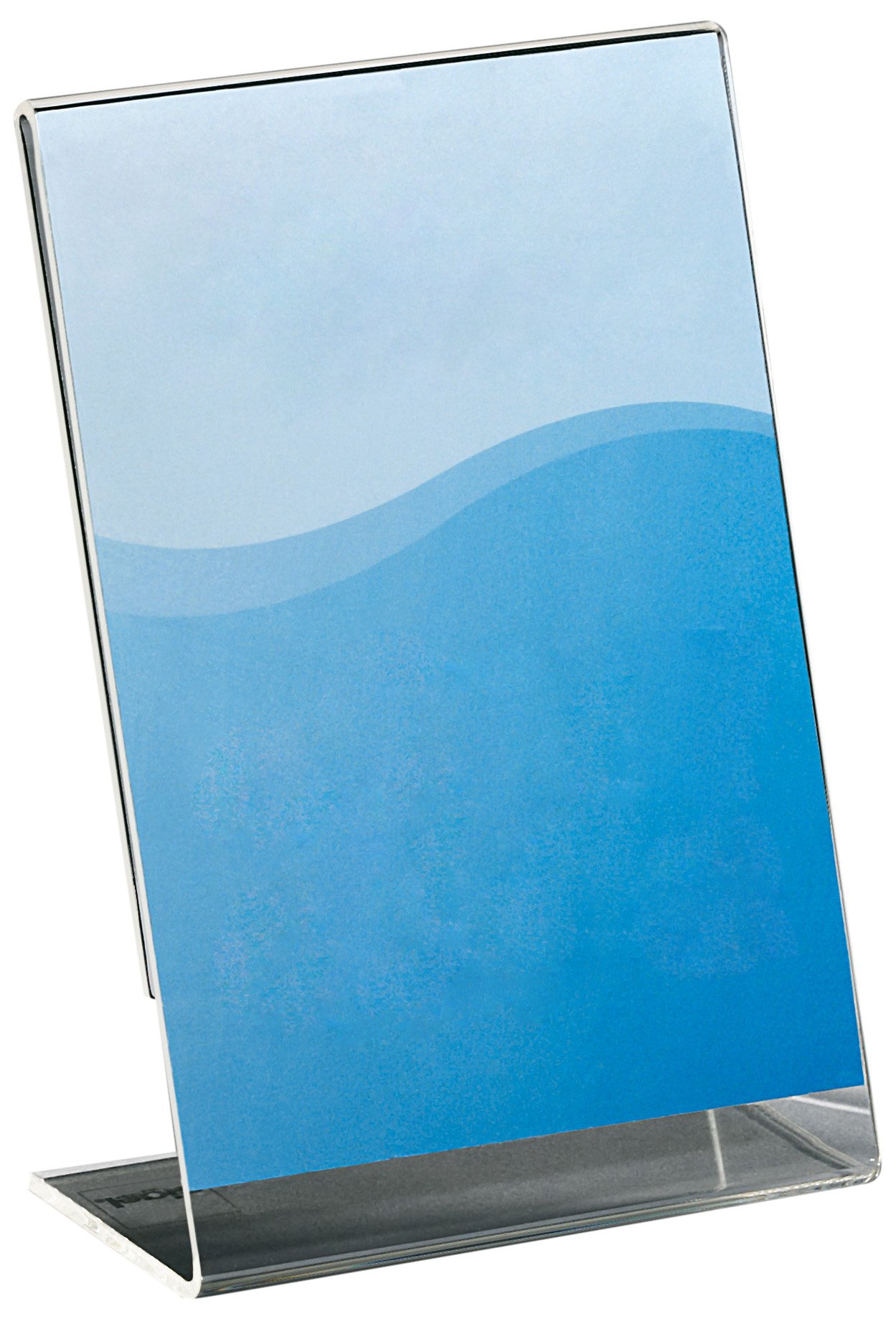 SIGEL PA100 Sign Holder, slanted, for A7, single-sided presentation, acrylic, transparent, 10 Pieces