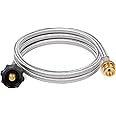 SHINESTAR 5FT Propane Hose Adapter 1lb to 20lb Buddy Heater Hose, Fit for Buddy Heater, Weber Q Grill, Coleman Stoves, Blacks