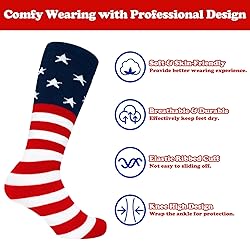American Flag Socks - 4th of July & Soccer