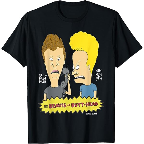 Amazon.com: Beavis and Butt-Head Big Heads Logo T-Shirt : Clothing