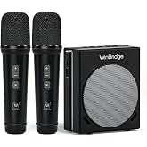 WinBridge 30W Voice Amplifier with 2 Wireless Mics, Portable PA Speaker S90 | DSP Crystal-Clear Sound, 65ft+ Stable Range, 13H Mic Battery,BT/USB/TF/AUX, Lightweight for Teaching, Public Speaking, Event