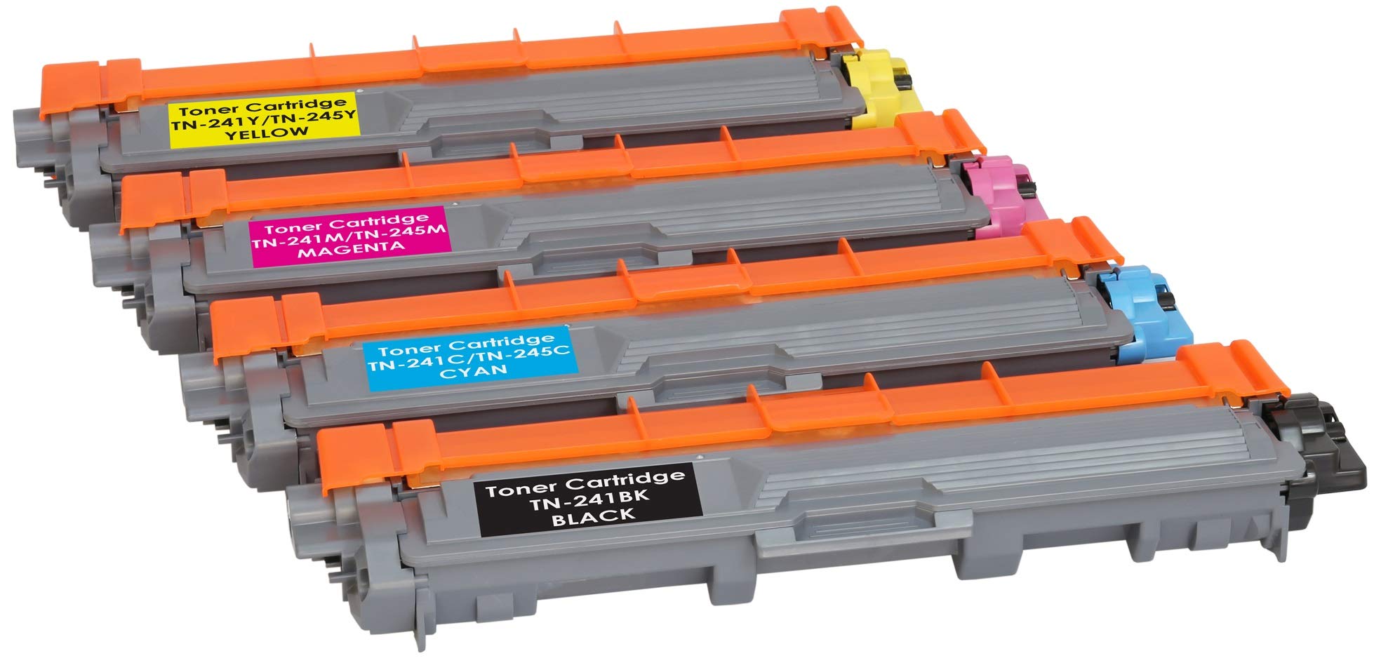 Set of 4 Compatible TN241 TN245 Laser Toner Cartridges for Brother HL-3140CW HL-3150CDW HL-3170CDW DCP-9020CDW MFC-9140CDN 9330CDW 9340CDW | Print Yield: 2,500 Pages (Black) & 2,200 Pages (Colours)