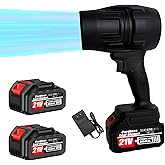 Leaf Blower Cordless Electric, 500000RPM with 2 x 4.0Ah Batteries and Charger Handheld Lightweight Leaf Blower for Patio Cleaning,car Blowing Water,Blowing Leaves and Dust