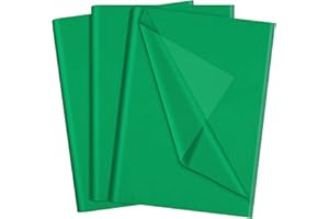 Ohuimrt 120 Sheets Dark Green Tissue Paper for Gift Bags, 20 x 14 Inches Gift Wrapping Paper Bulk for Christmas Wedding Birthday Decoration, Party Favors, DIY Crafts