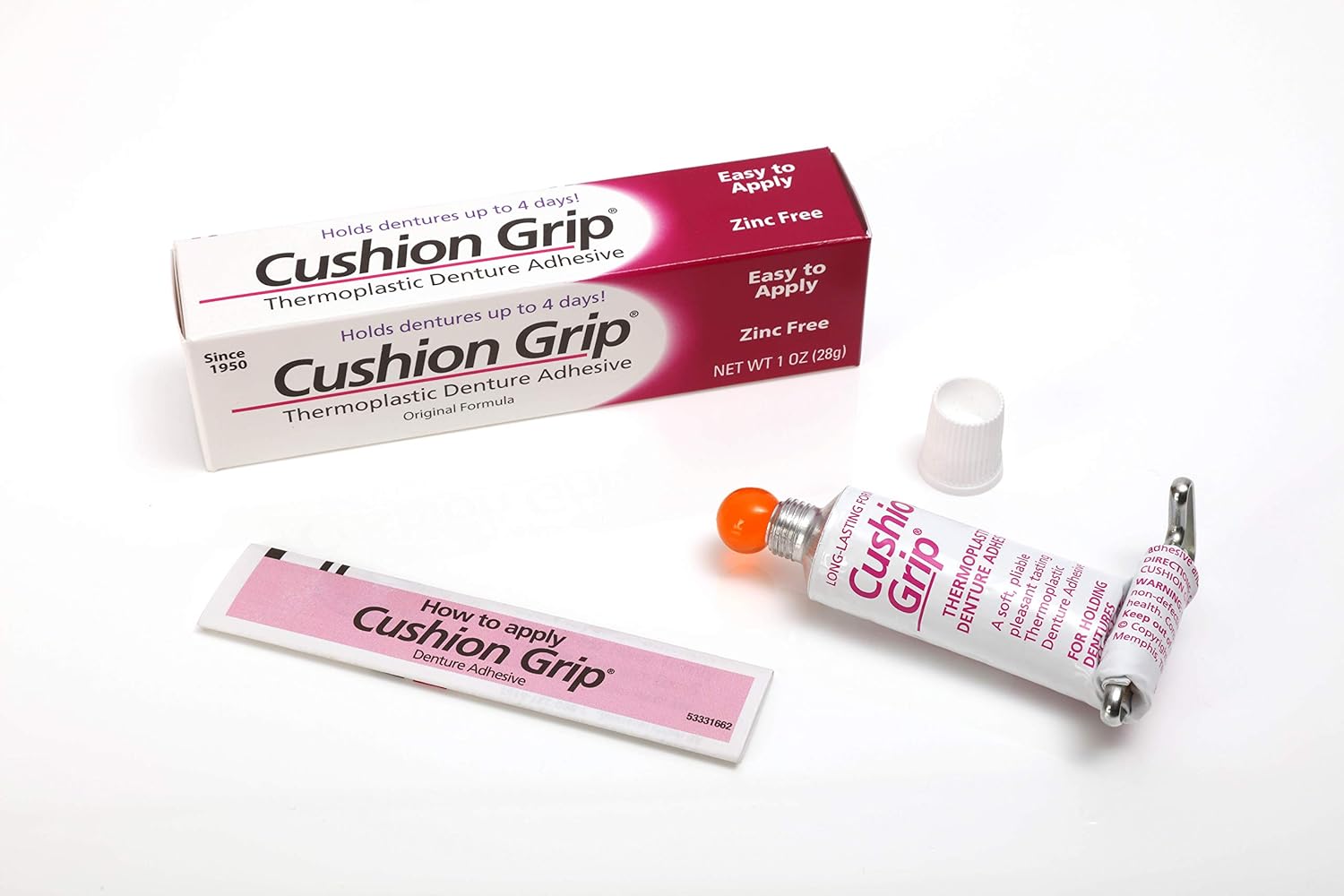 Cushion Grip - a Soft Pliable Thermoplastic for Refitting and Tightening Dentures 1 Oz (28 Grams): Industrial & Scientific