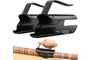 ASIROTA 2 Pack Gift Wrapping Paper Roll Cutter with Handle,Make Cutting Easily Safely and Efficient Straight Sliding Cutter Tool Slicer on Halloween Christmas Birthday Mother Valentine's Day Gift