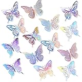 72Pcs 3D Butterfly Wall Decor 3 Sizes 3