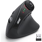 acer Wireless Ergonomic Mouse with Side Scroll Wheel, 4000DPI Bluetooth (BT5.2+2.4GHz) Vertical Mouse for Laptop, Computer US