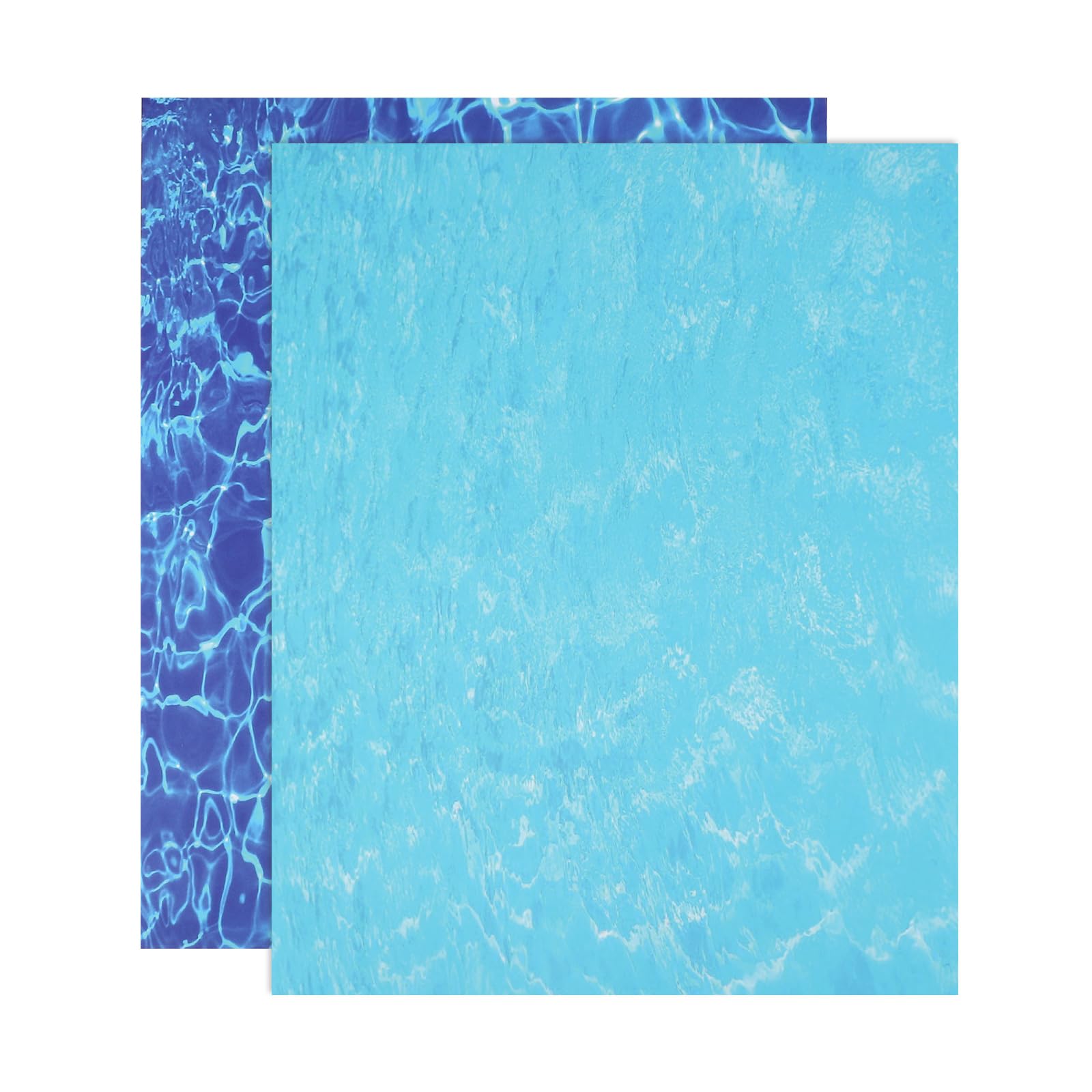 sourcing map 2 Pcs Ripple Water Sticker, Self Adhesive Artificial Water Wave Effect Stickers 11.69"x8.27" Dollhouse Wallpaper Sheets for DIY Dollhouse, Miniature Landscape, Dark Blue,Water Blue — image 1