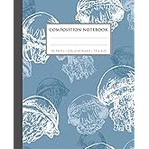Composition Notebook College Ruled: Modern Jellyfish Sketches | Wide-Ruled Lined Paper Journal for School, College, Office, Work | 110 Pages (7.5 x 9.25)