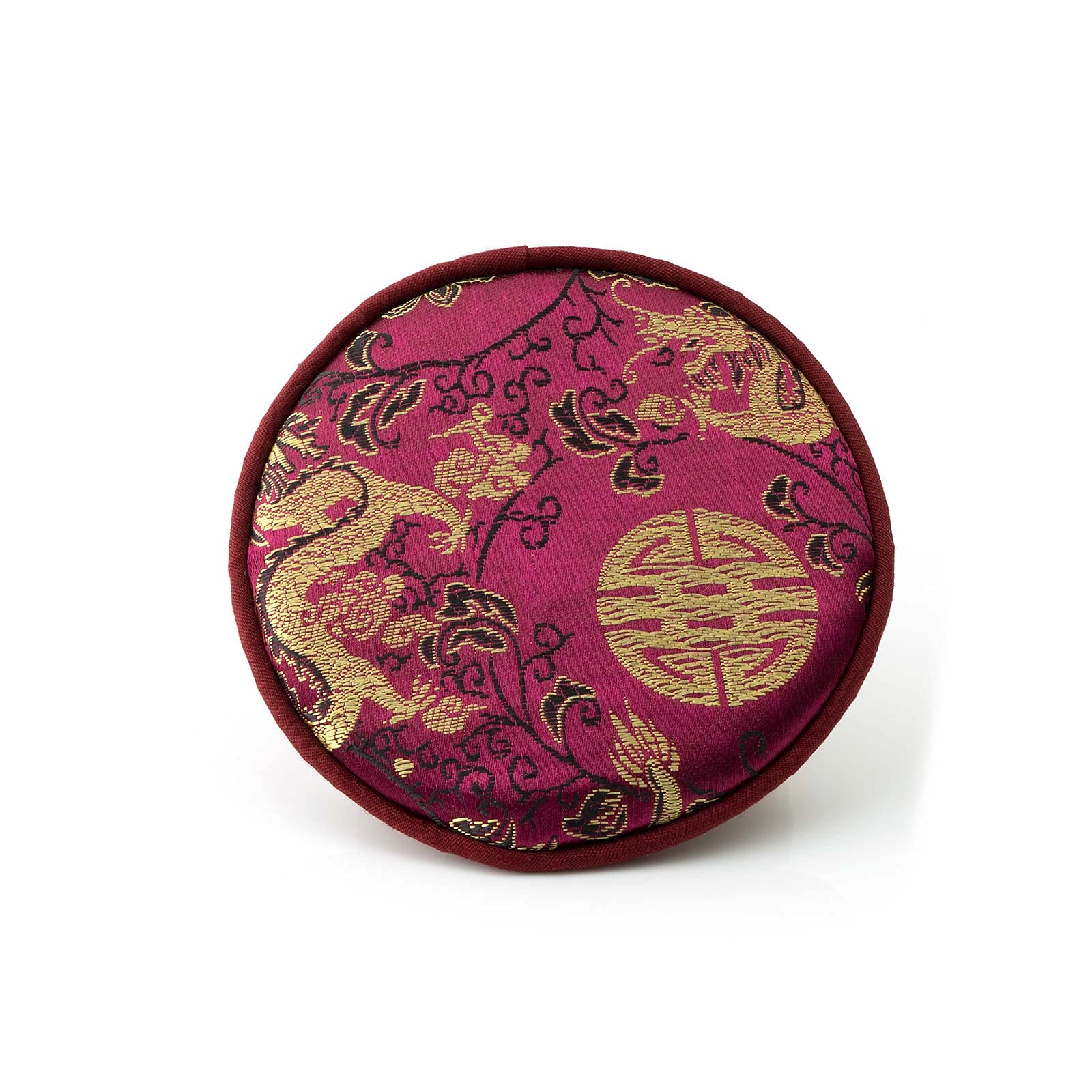 Pad for Singing Bowls with Various Traditional Patterns Diameter 10 cm Available in Various Colours (Purple)