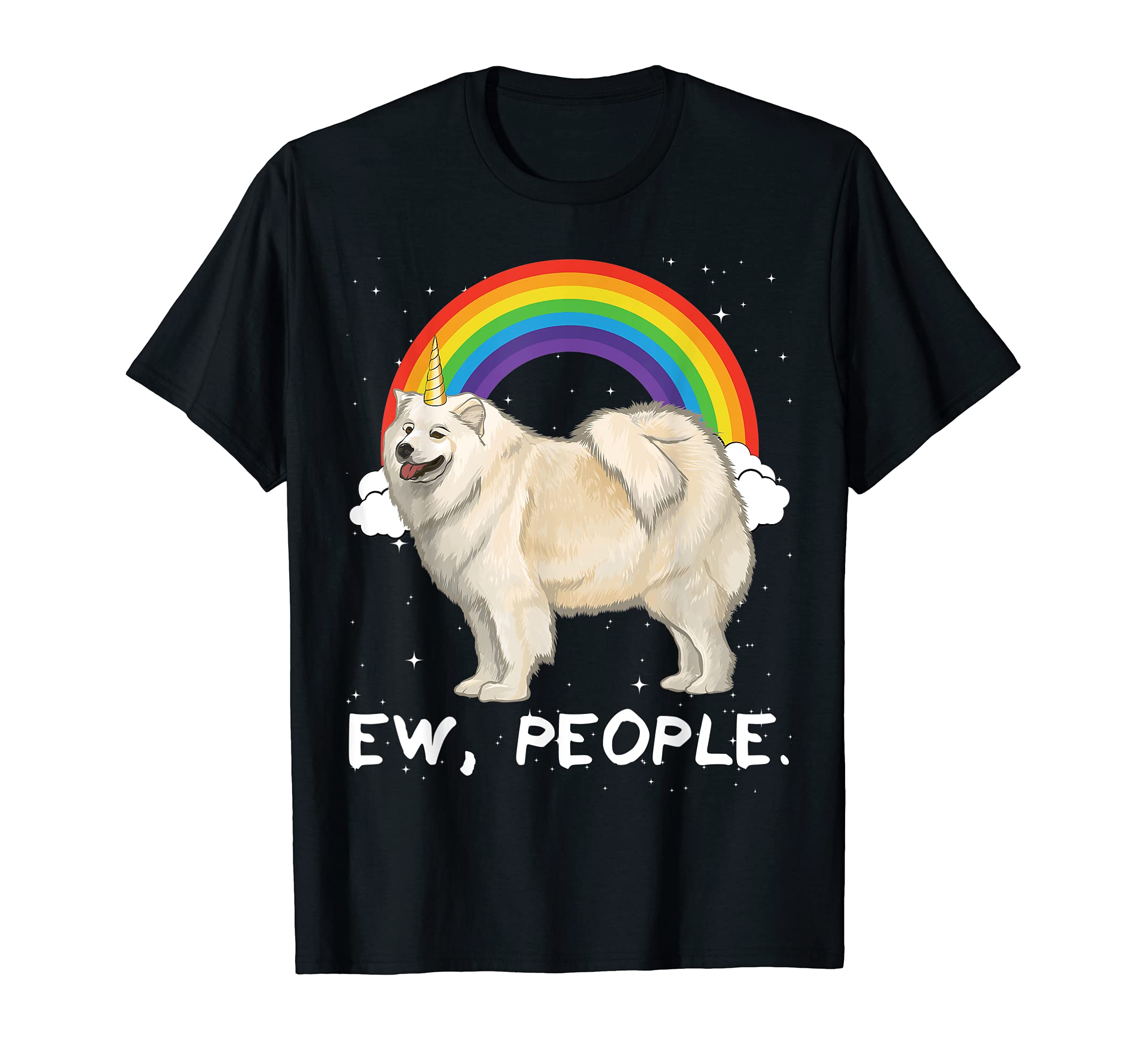 Rainbow Samoyed Ew People Unicorn Dog T-Shirt