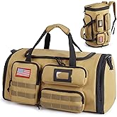 Expandable Gym Bag For Men,Tactical Large 3 in 1 Sports Duffle Bag With Shoes Compartment,Water Resistant Sports Gym Tote Bags Multi-functional Weekend Travel Backpack Overnight Bag