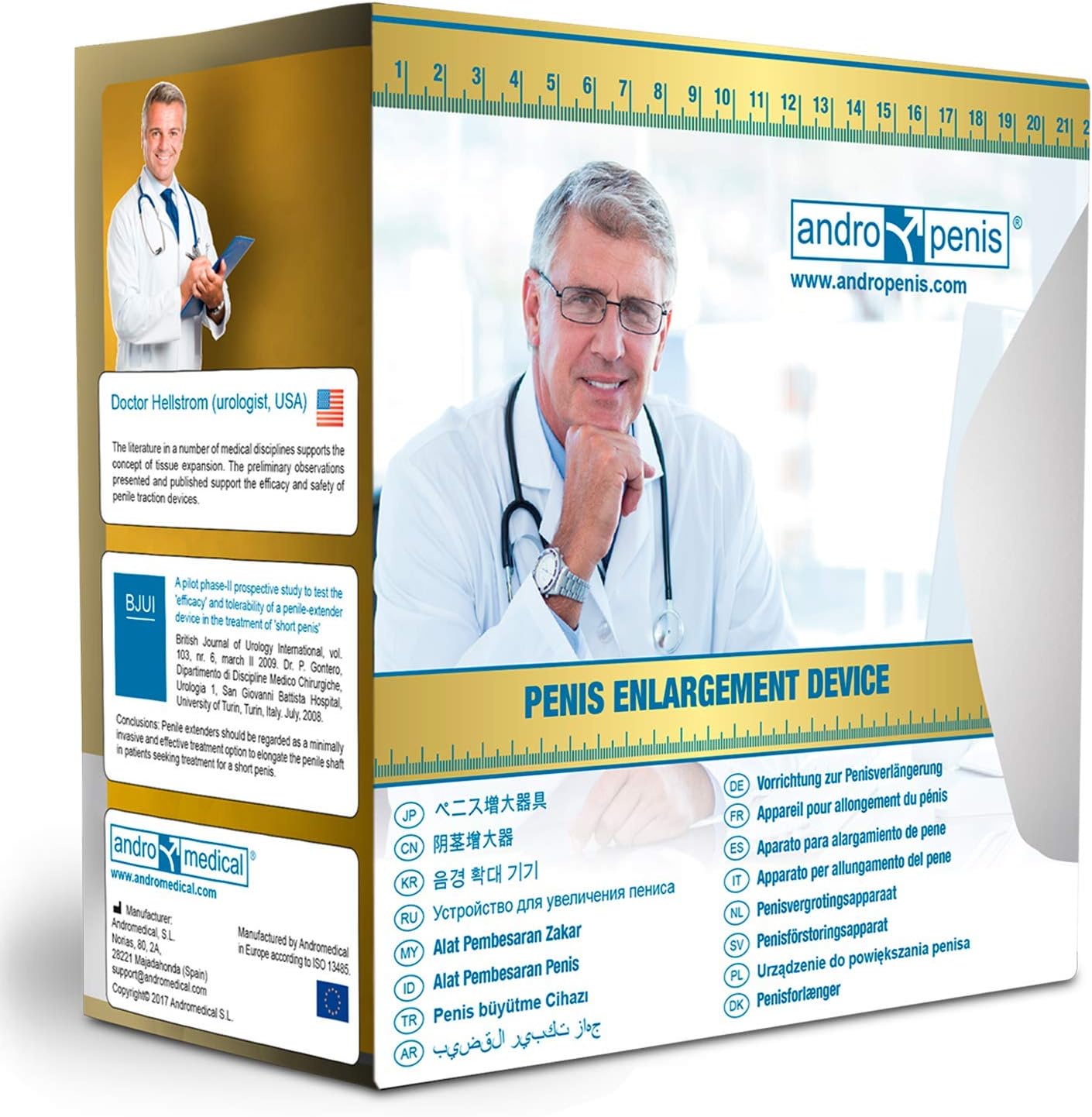 High Medical Grade Extender for Men Growth Andropnis Gold Traction Enlargement Device Increase Length and Girth Include Detailed Instructions and Customer Assistance