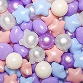 Star Ball Pit Balls with Bear and Heart Shape, for Toddlers Babies Kids Playpen Pool Puppy Dog Cat Play, 50 200