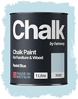 Hemway Chalk Paint Pastel Blue 1L Matt Finish Furniture & Walls