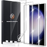 LK 3 Pack for Samsung Galaxy S23 Ultra Screen Protector [Flexible TPU Film] | [Support Fingerprint Unlock] Touch Sensitive, 3D Curved Max Coverage Laptop Screen Protector for Cell Phone S23 Ultra