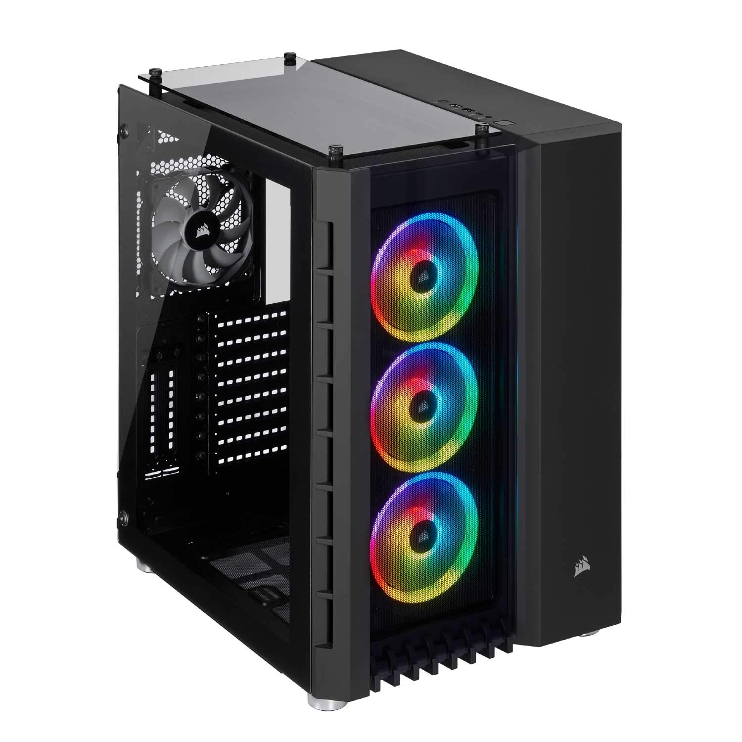  Crystal Series 680X RGB High Airflow Tempered Glass ATX Smart Case, Black