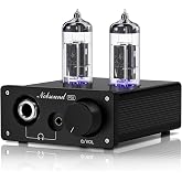 Nobsound P32 Tube Headphone Amplifier: 1000mW HiFi Desktop Preamp for 24&ndash;600&Omega; Headphones &amp; Home Amps Speakers, 3.5mm/6.35mm Jacks, Swappable Tube &amp; Op-Amp