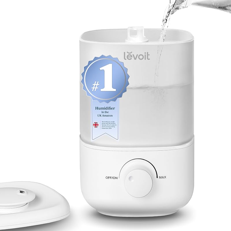 Levoit Humidifier for Bedroom Ultra-Quiet 23dB Top Fill 2.5L Auto Shut-Off