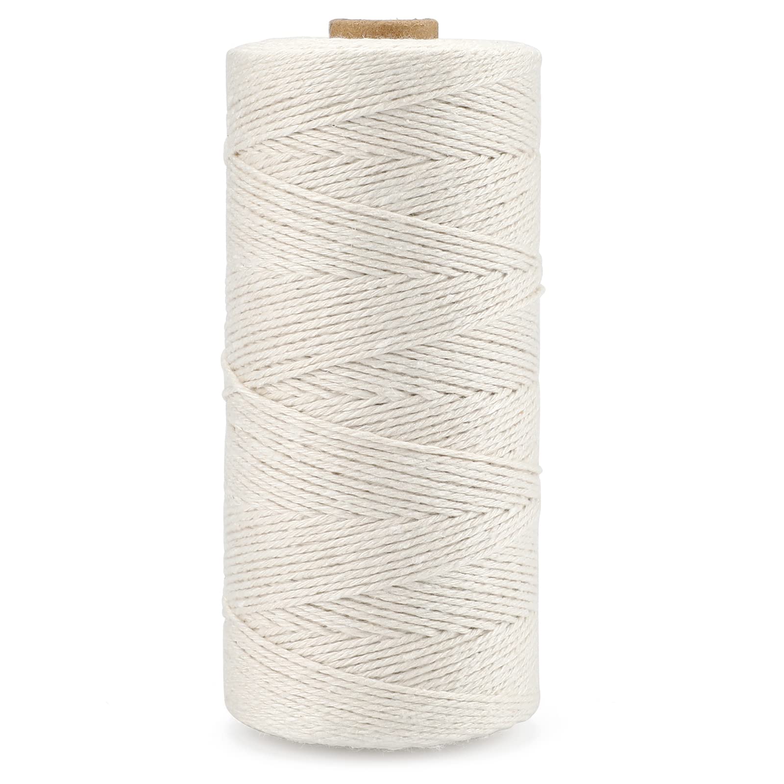 G2PLUS 300M Beige Gift String Twine, 1.0MM Cotton Wrapping Bakers String, 3Ply Butchers String, Handicrafts Decorative Cord Twine for DIY Gift Decorations