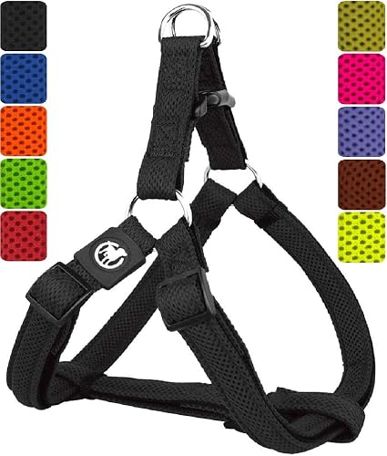 Ddoxx Harnais Chien Step In Air Mesh Rembourrée Réglable Nombreuses Couleurs Tailles Pour Petit Moyen Gros Grand Harnais De Poitrine Chat