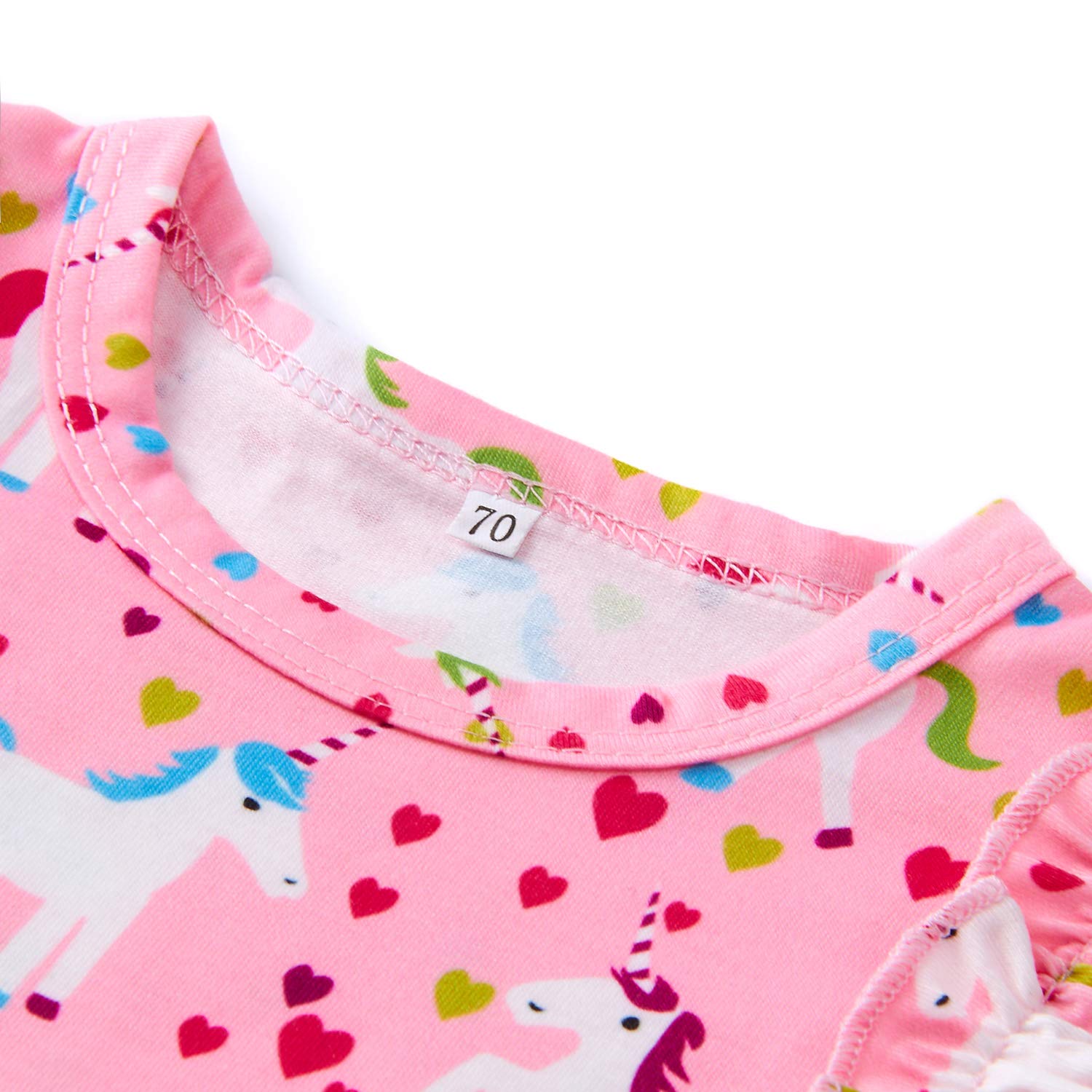 Goodstoworld Baby Ruffled Rompers Girl Sleeve Newborn Infant Cute Horse Jumpsuit