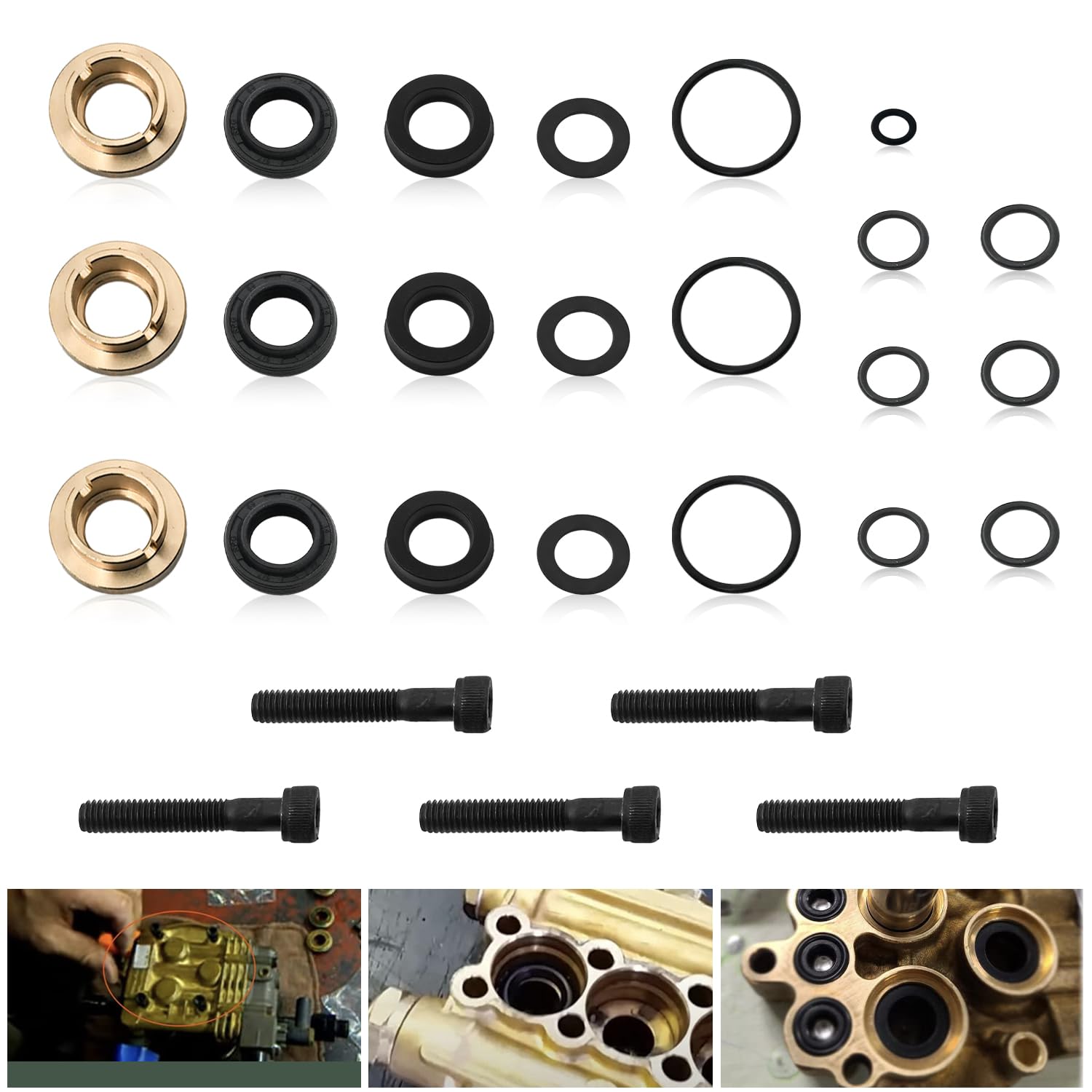 Photo 1 of Upgraded Pressure Washer Seal Kit for Briggs & Stratton 190595GS, 193807GS, 190711GS, Compatible with Craftsman 580752550 Pressure Washer