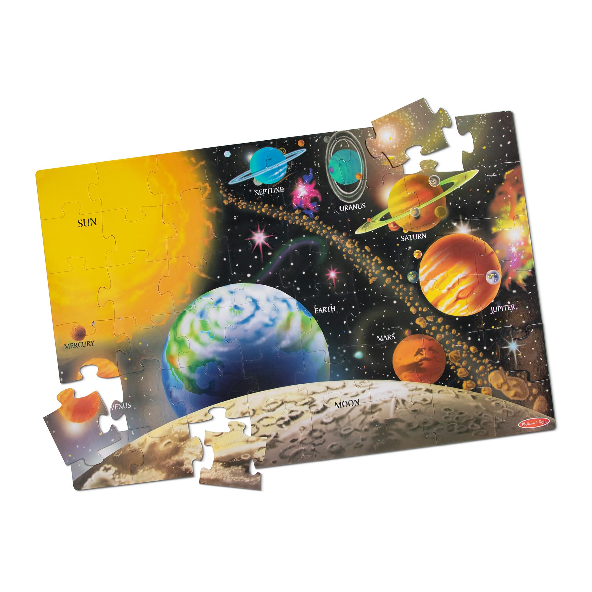 Melissa & Doug Floor Puzzles, Easy Clean Surface, Promotes Hand-Eye Coordination, 48 Pieces, Multicolor, 91.44 cm L x 60.96 cm W