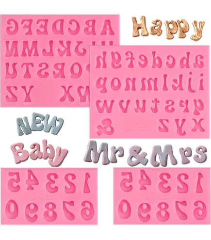 Chocolate Letters Happy Birthday Silicone Molds Birthday Alphabet Fondant Silicone Mold B 226081