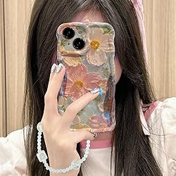 Jusy Oil Painting Flower Compatible with iPhone 14