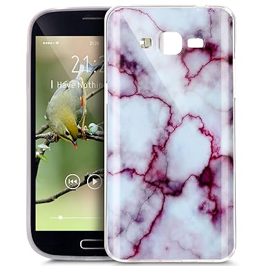 Kompatibel mit Galaxy Grand Prime Hülle,Galaxy Grand Prime Hülle Marble,Glänzen Marmor Weich TPU Silikon Hülle Handyhülle Etu
