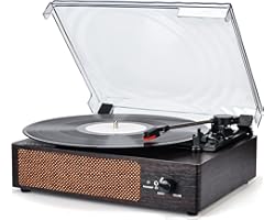 Record Player Turntable Wireless Portable LP Phonograph with Built in Stereo Speakers 3-Speed Belt-Drive Turntable Vinyl Reco