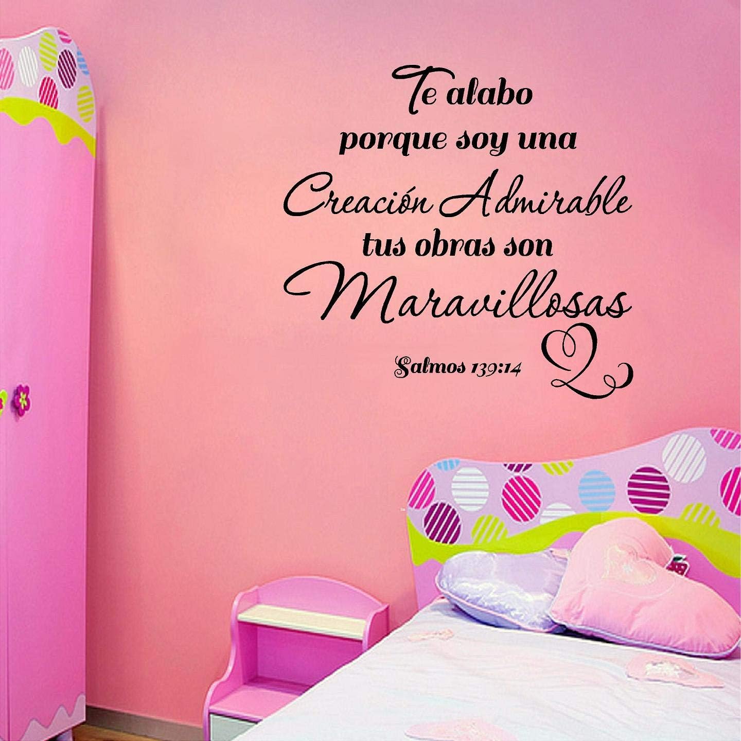 Wall Decal Bible Scripture Salmos 13914 Creacin Admirable Inspirational Decals Christian Home Decor