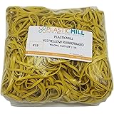 PlasticMill Yellow Rubber Bands Size 33 (3 1/2" x 1/8") - #33 Colored Rubber Bands Office Supplies - Strong, Elastic Bands for Crafts, Balloon Garland, Cash, File Folders (500-Pack)