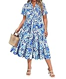 CARCOS Plus Size Dresses for Curvy Women 4X Blue