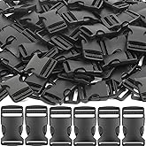 YGDZ 1 Inch Plastic Buckles, 80 Side Release Strap Buckles and Slides Parachute Buckles for DIY Backpack Luggage Strap