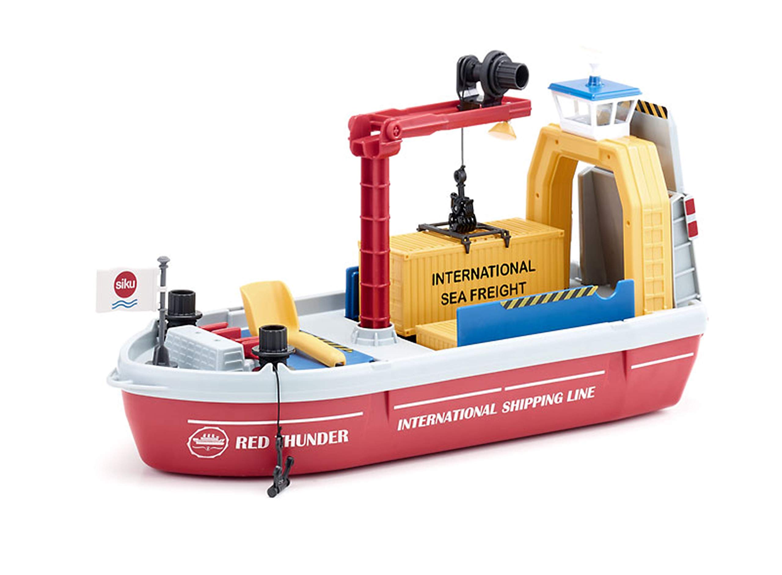siku 5403, Container ship incl. accessories, Plastic, Multicoloured, Incl. 1 shovel and 2 containers, Multifunctional, Can be combined with siku models in different scales